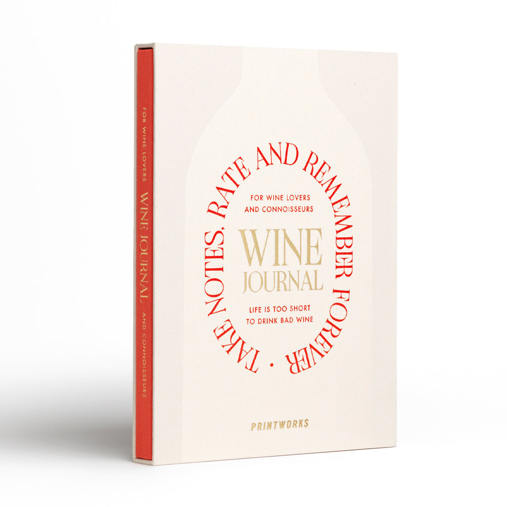 Printworks Wine Tasting Journal - Beige Red