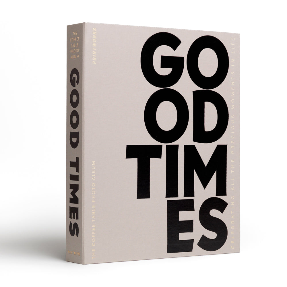 Printworks Good Times Photo Album - Grey (Coffee Table Keepsake Gift)