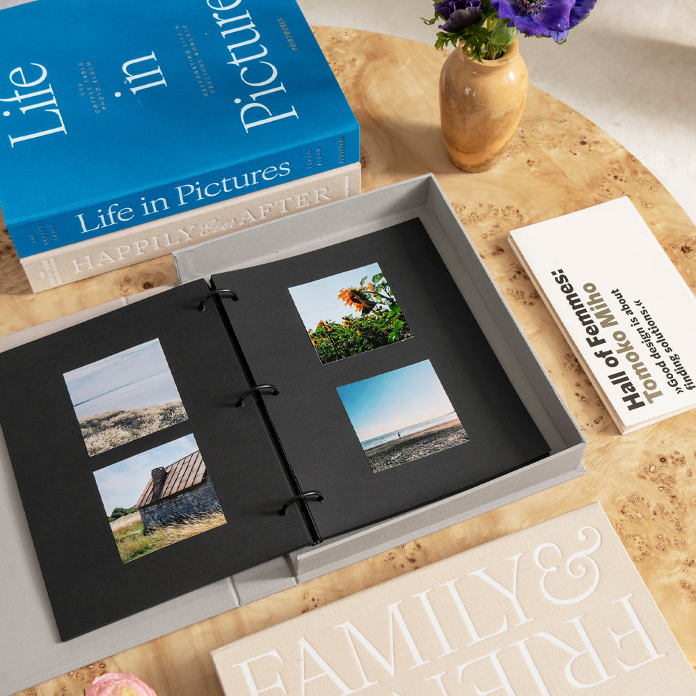 Printworks Good Times Photo Album - Grey (Coffee Table Keepsake Gift)