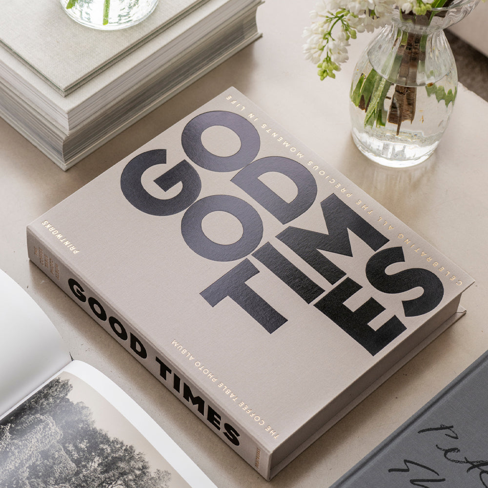 Printworks Good Times Photo Album - Grey (Coffee Table Keepsake Gift)