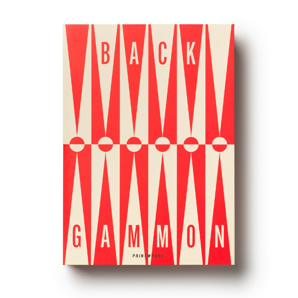 Printworks Classic Art of Backgammon Board Game - Red Cream