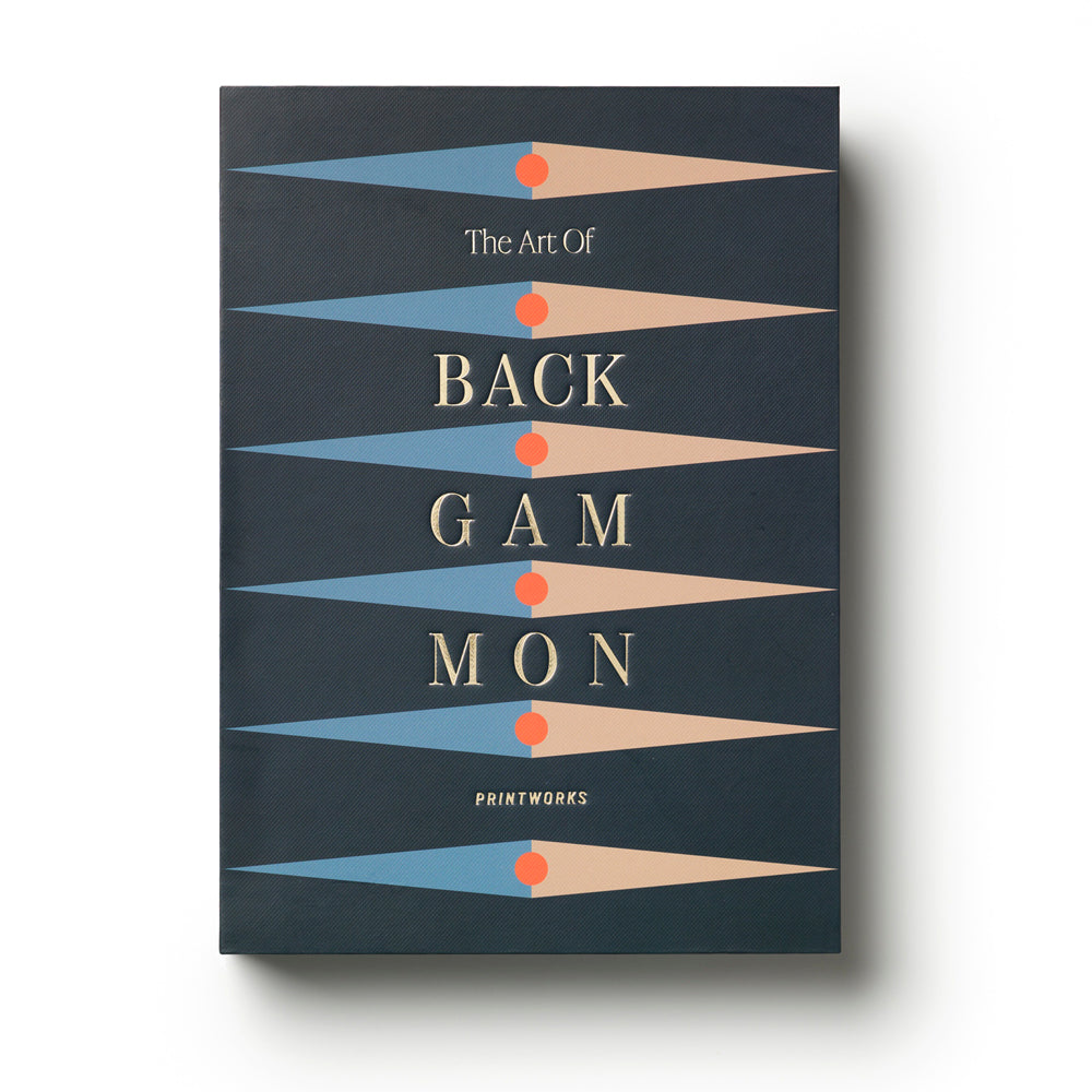 Printworks Classic Art of Backgammon Board Game - Anthracite Grey