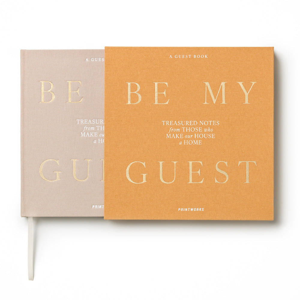 Printworks Guest Book - Be My Guest - Beige Yellow