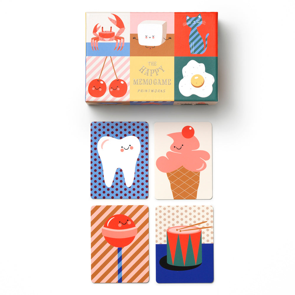 Printworks The Happy Memo Game - Memory Matching Card Game (Educational Family Fun)