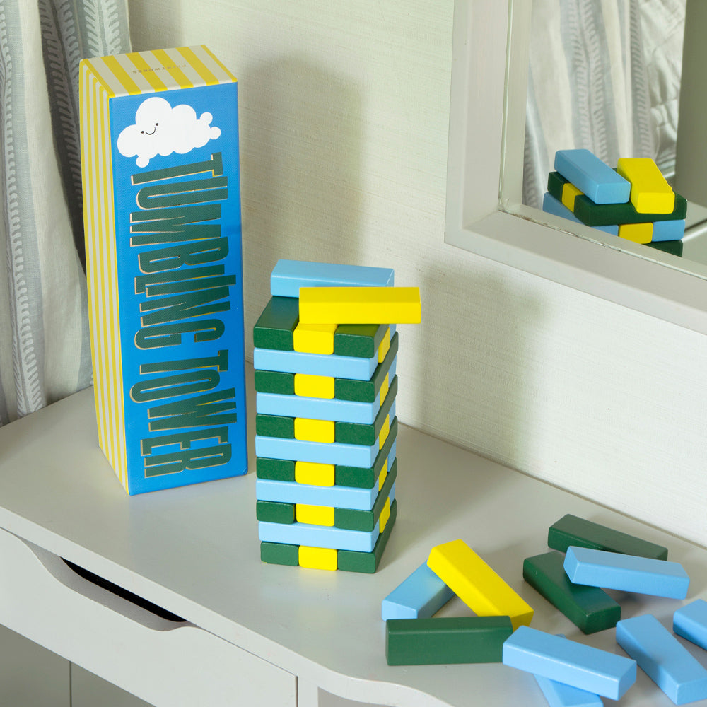 Printworks Junior Tumbling Tower - Childrens Stacking Game (Kids Family Night)