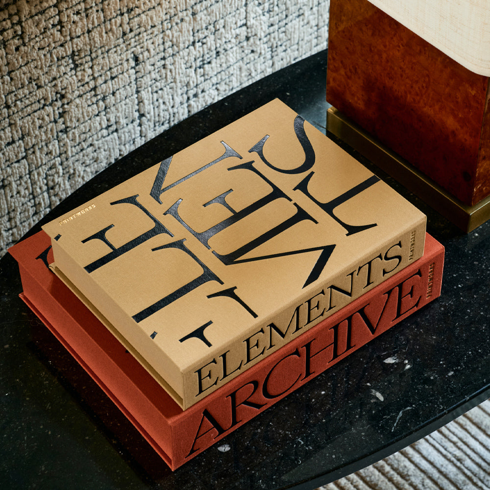 Printworks Elements Medium Storage Box - Book Style Shelf Décor (Home Organiser)