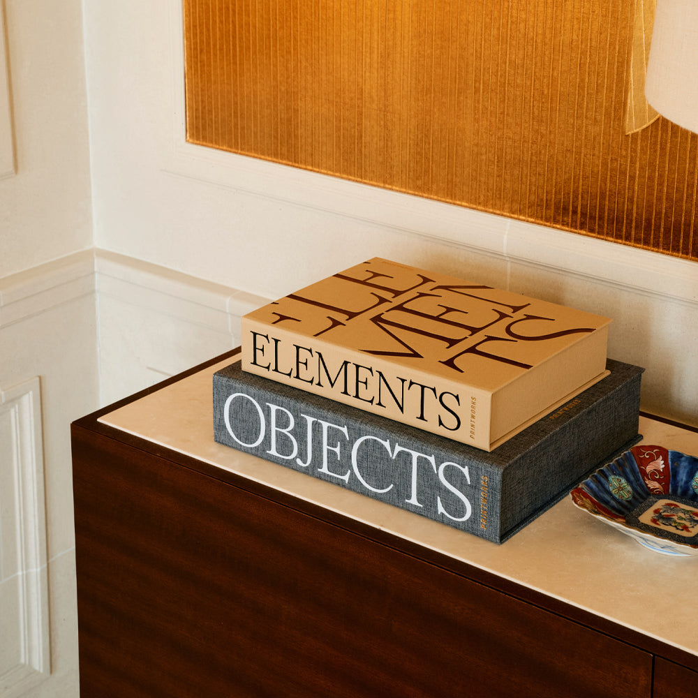 Printworks Elements Medium Storage Box - Book Style Shelf Décor (Home Organiser)