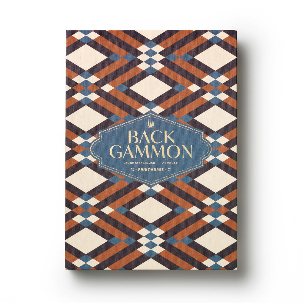 Printworks Bazaar Backgammon Board Game - Moroccan Design (Coffee Table Set)