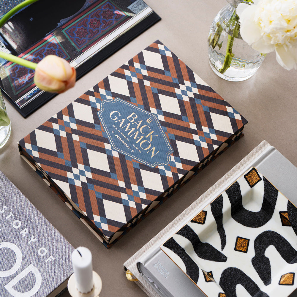 Printworks Bazaar Backgammon Board Game - Moroccan Design (Coffee Table Set)