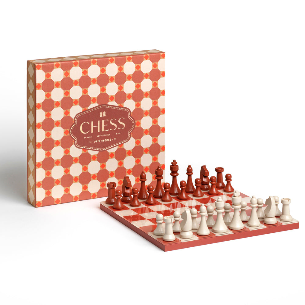 Printworks Bazaar Chess Board Game - Moroccan Design (Coffee Table Set)