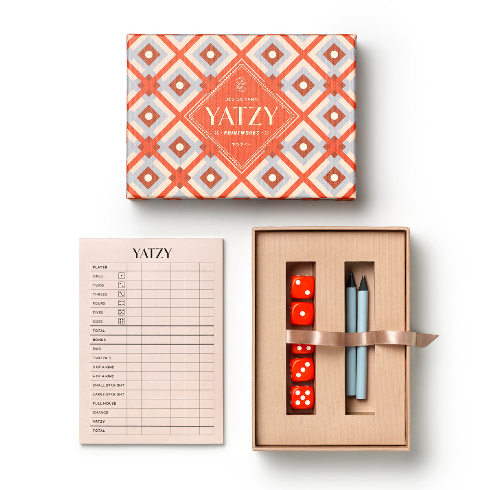 Printworks Bazaar Yatzy Dice Game - Moroccan Design (Coffee Table Set)