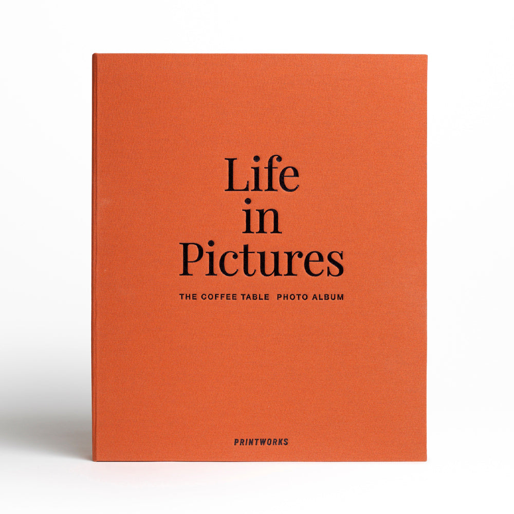 Printworks Life In Pictures Photo Album - Orange (Coffee Table Keepsake Gift)