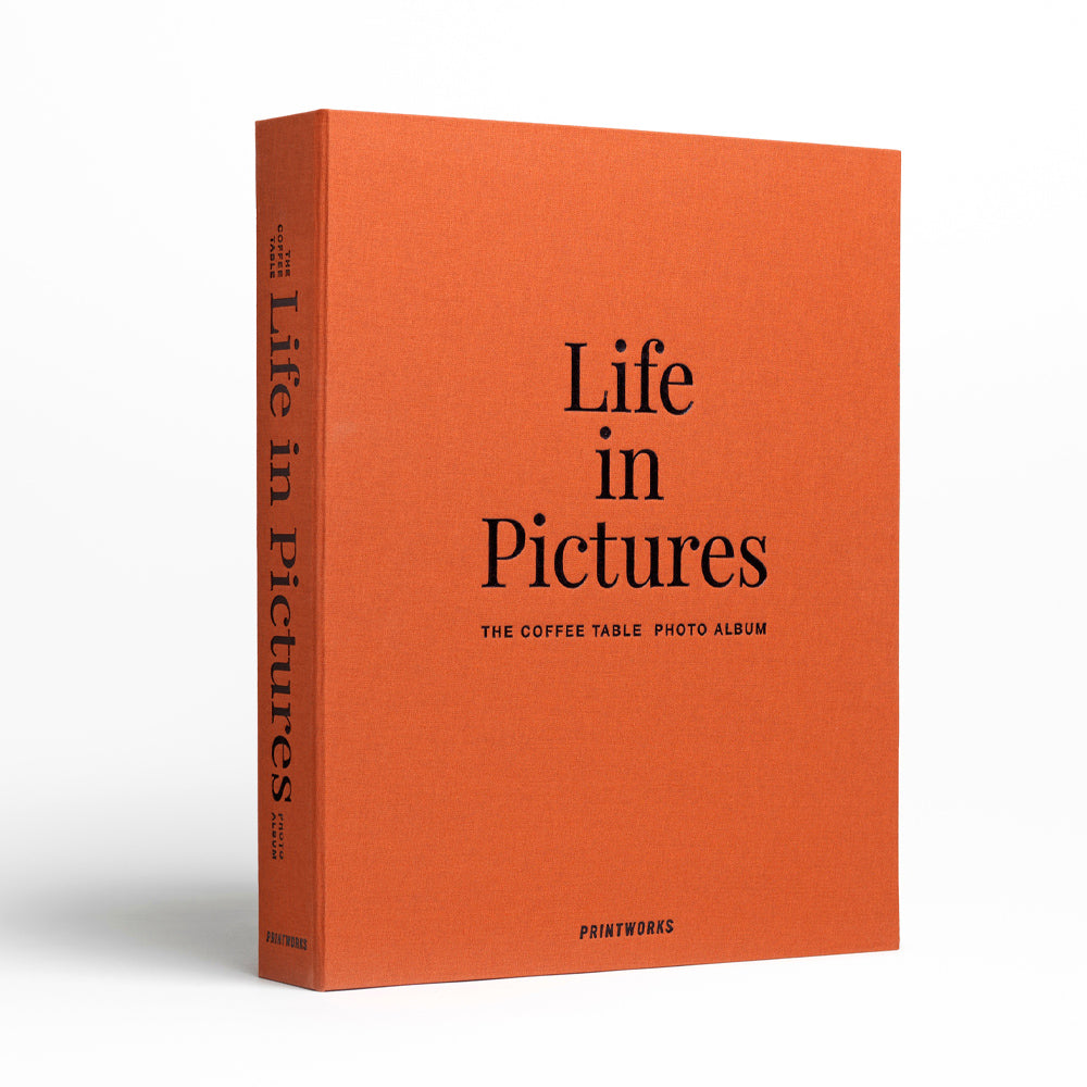 Printworks Life In Pictures Photo Album - Orange (Coffee Table Keepsake Gift)