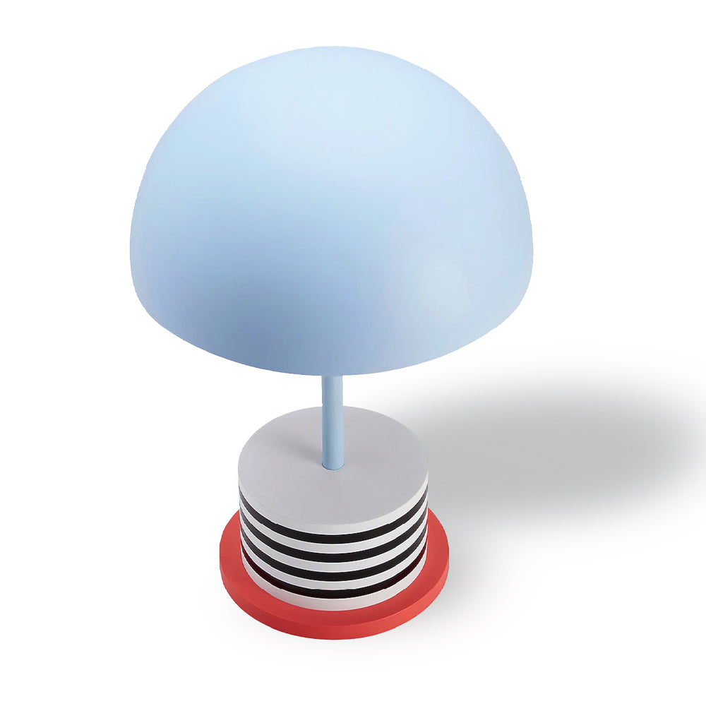 Printworks Riviera Portable LED Table Lamp - Stripes (Rechargeable Cordless Bedside Light)