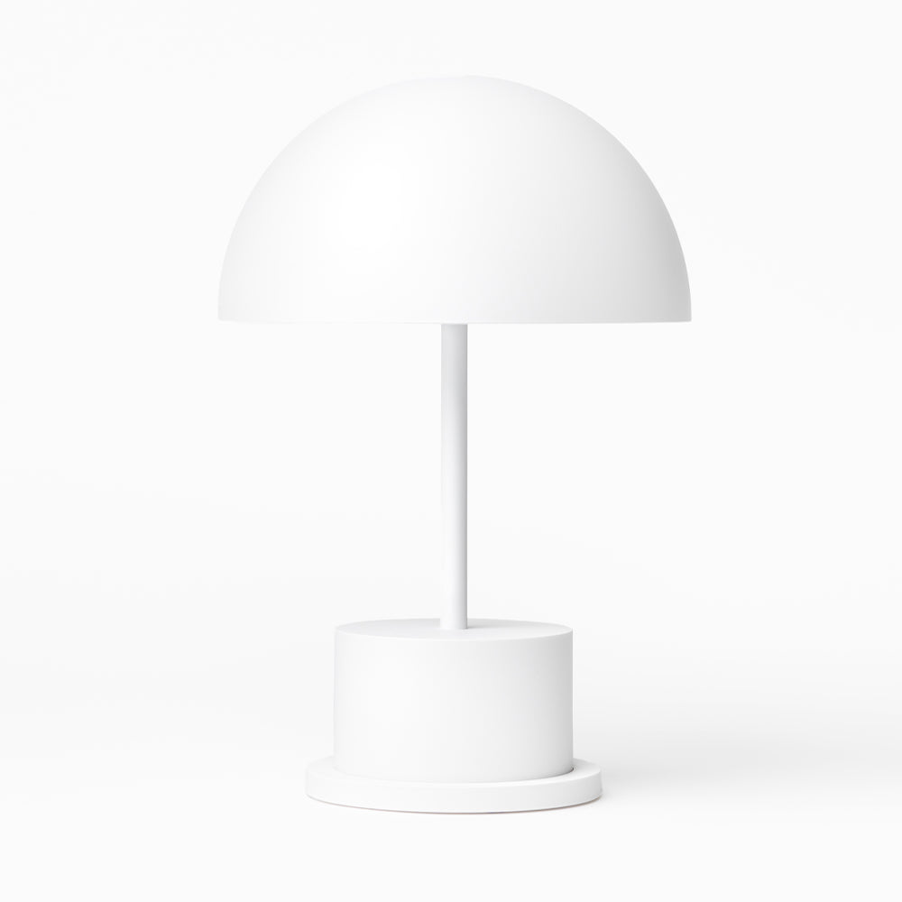 Printworks Riviera Portable LED Table Lamp - White (Rechargeable Cordless Bedside Light)