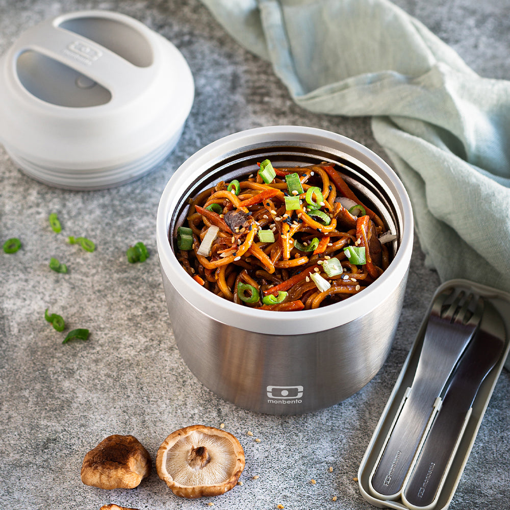 Monbento Mb Element Insulated Bento Box - Metallic Silver