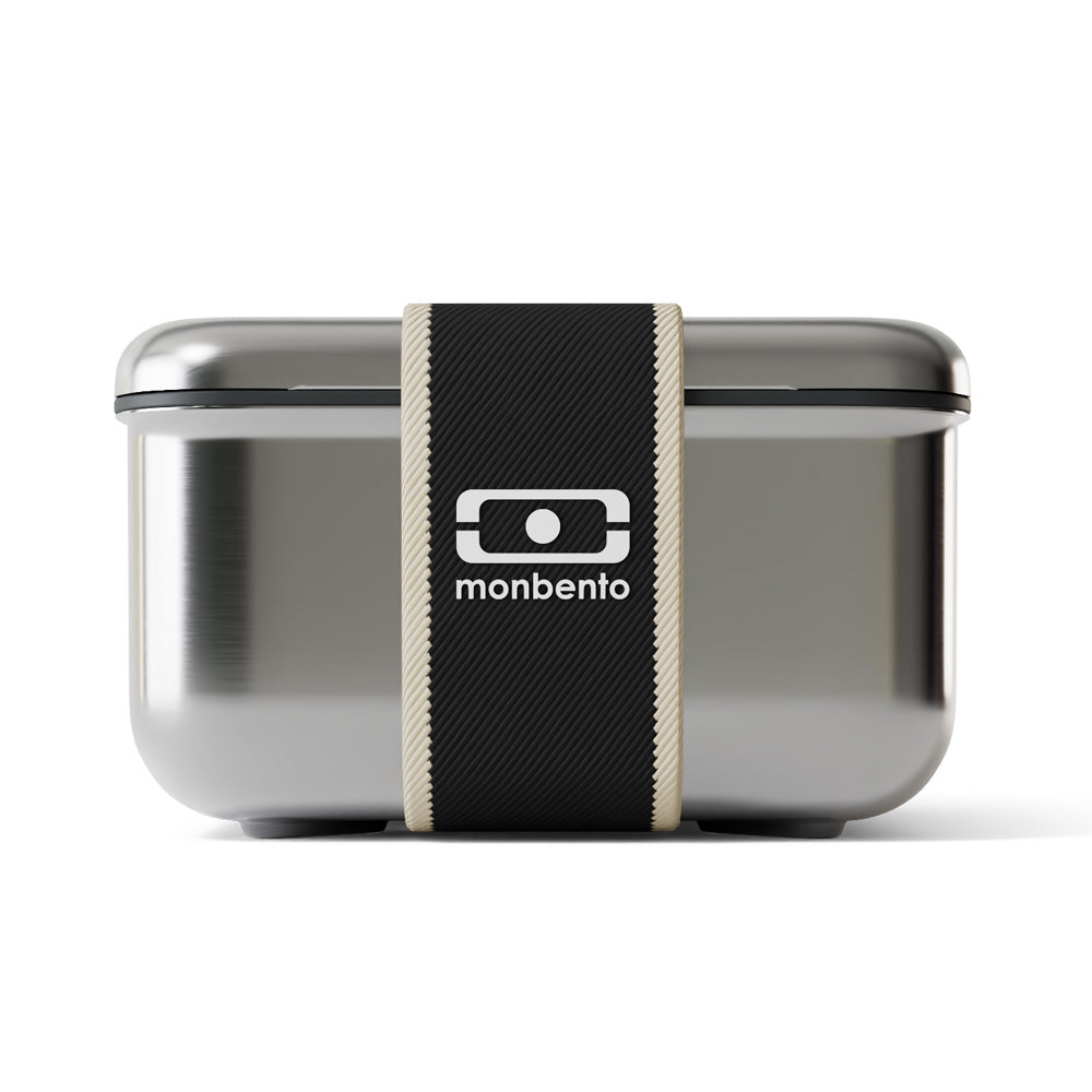 Monbento Mb Sense L Microwave-Safe Metal Lunch Box - Black Onyx