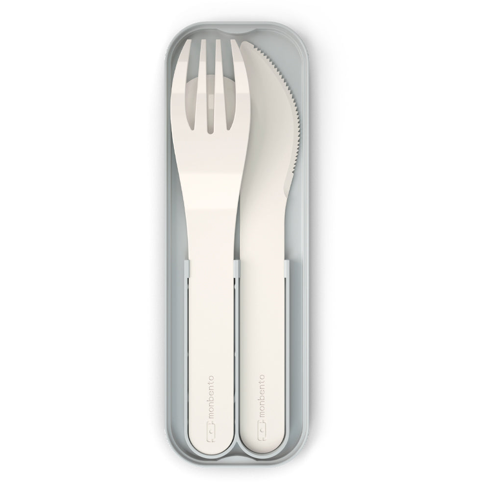 Monbento Mb Pocket Plastic Cutlery Set - Natural