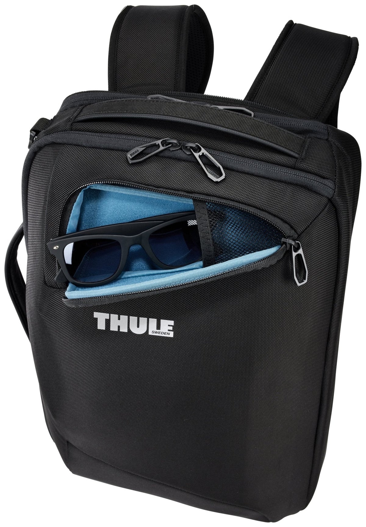 Thule Accent 17L Convertible Laptop Backpack - Black (2-in-1 Briefcase, 16" MacBook)