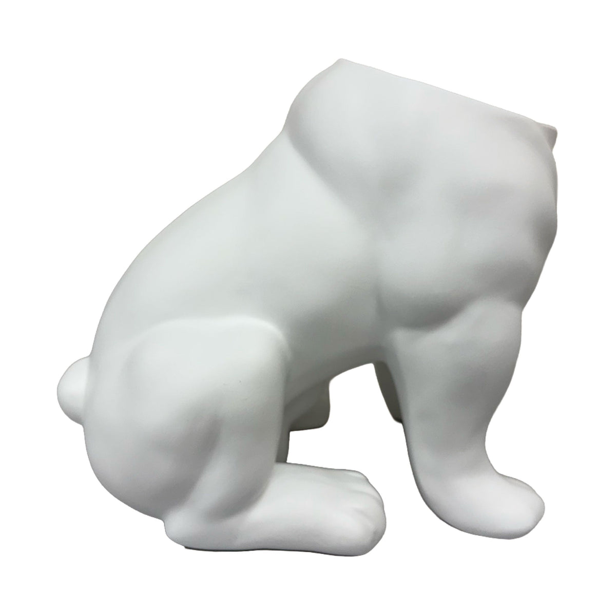 Urban Attitude Maggie French Bulldog Resin Planter - Matte White (Sculptural Plant Pot)