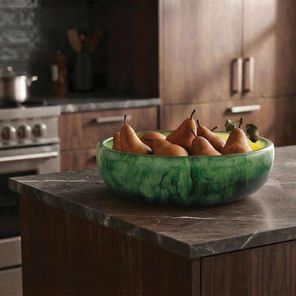 Urban Attitude GAB Extra Large Decorative Resin Bowl - Sage Mist (59.5cm W x 12.5cm H)