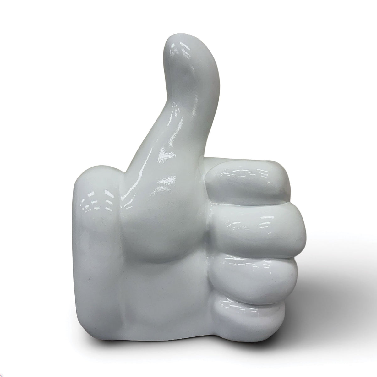 Urban Attitude Thumbs Up Hand Resin Statue - Gloss White (Decorative Sculpture)