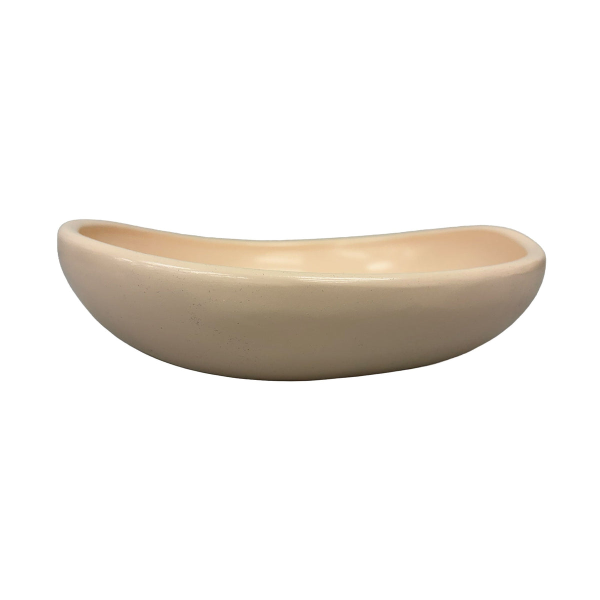 Urban Attitude JADE Medium Decorative Resin Bowl - Stone Ivory (28cm L x 27cm W)