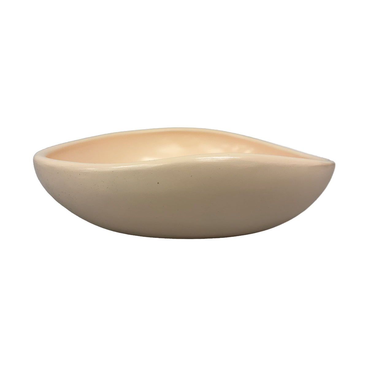 Urban Attitude JADE Medium Decorative Resin Bowl - Stone Ivory (28cm L x 27cm W)