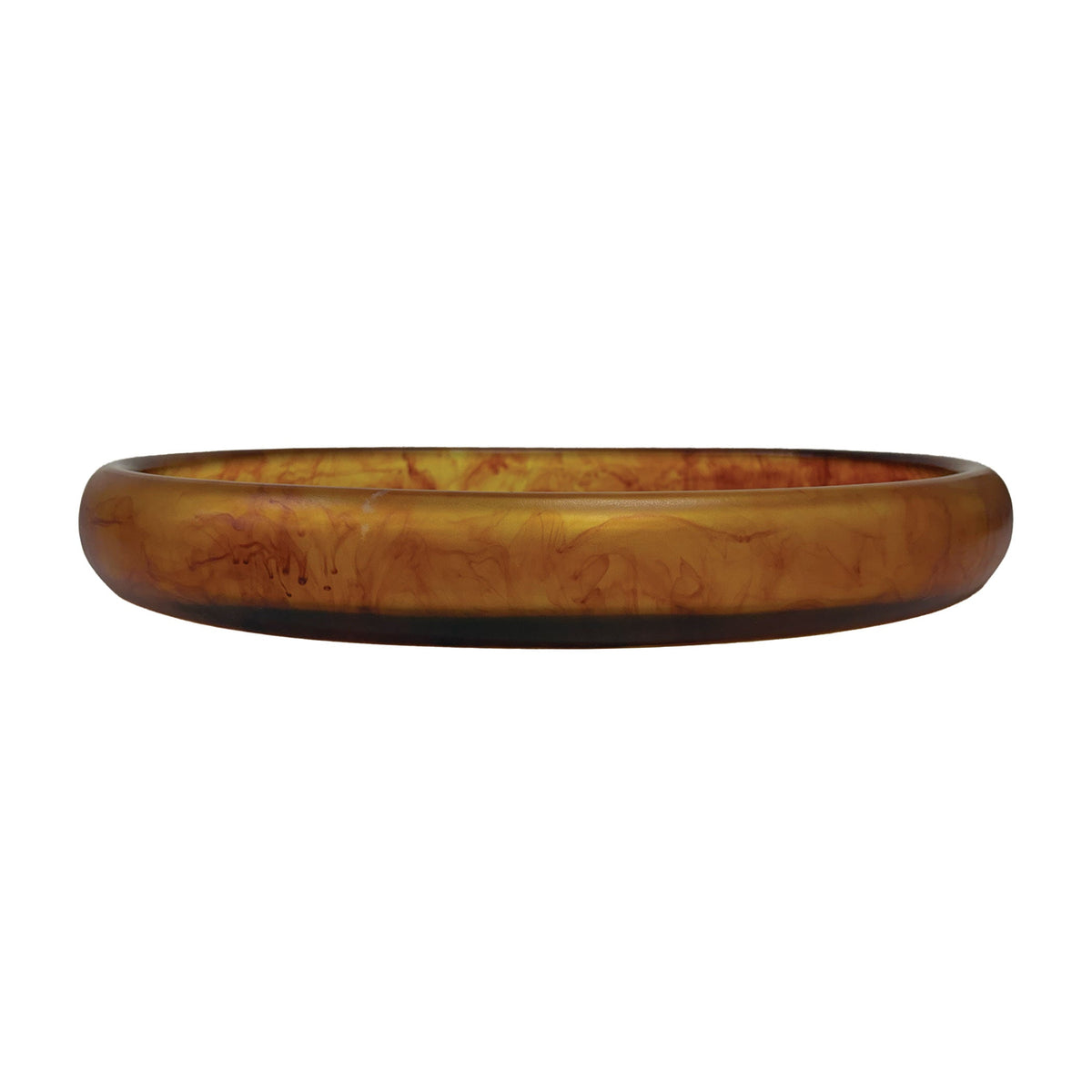 Urban Attitude MIA Extra Large Decorative Resin Bowl - Burnt Amber (49cm L x 37cm W)