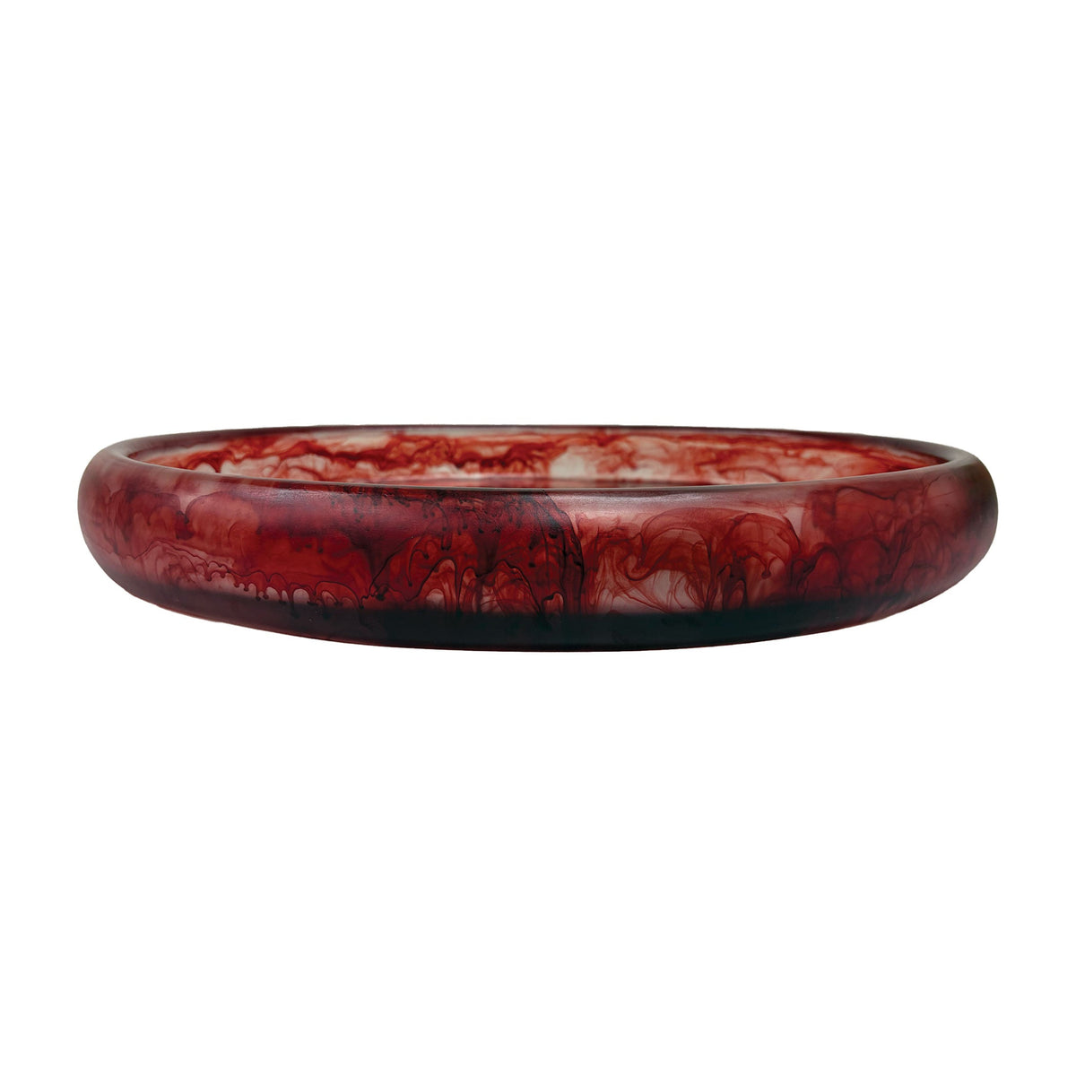 Urban Attitude MIA Extra Large Decorative Resin Bowl - Berry Red (49cm L x 37cm W)