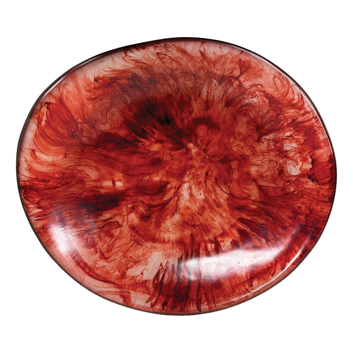 Urban Attitude SHAY Extra Large Decorative Resin Bowl - Berry Red (60cm L x 52.5cm W)