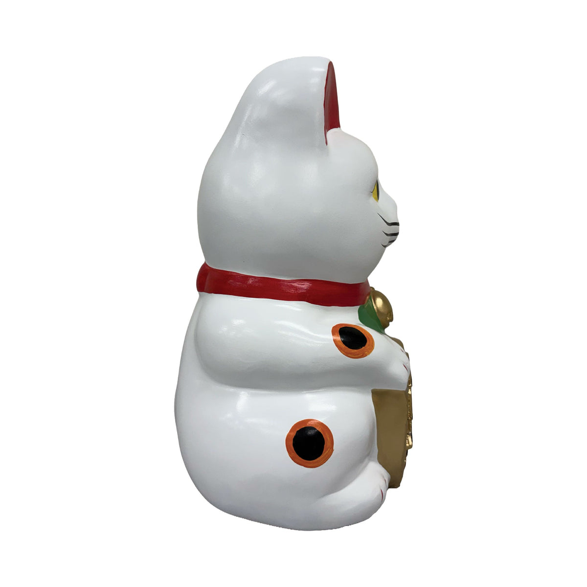 Urban Attitude Cheeky Un-Lucky Cat Resin Money Box - White (Maneki-Neko Piggy Bank)