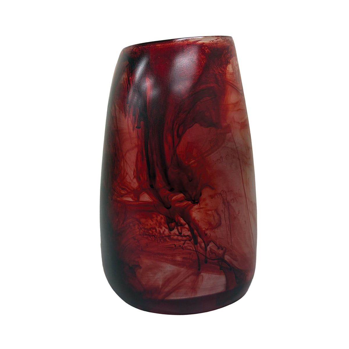 Urban Attitude RACH Large Resin Vase - Berry Red (25.5cm H x 17cm W)