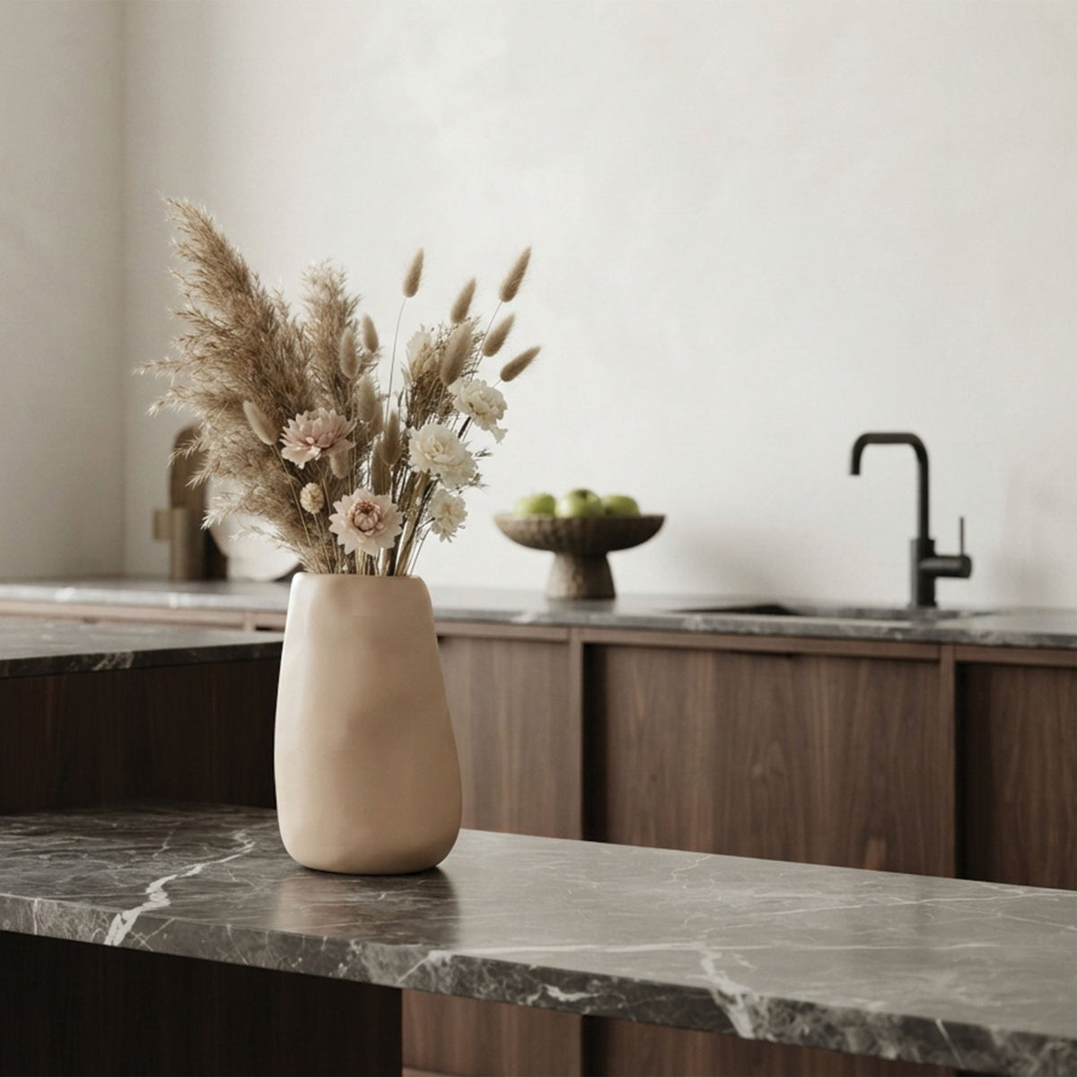 Urban Attitude RACH Large Resin Vase - Stone Ivory (25.5cm H x 17cm W)