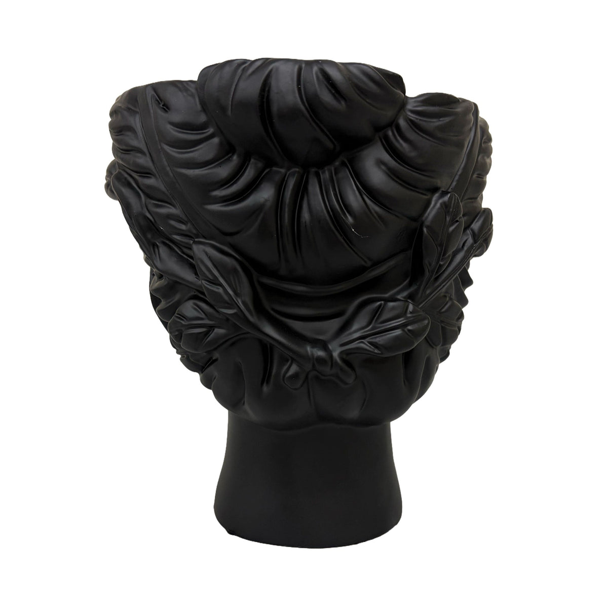 Urban Attitude Venus Head Resin Planter - Matte Black (Sculptural Plant Pot)