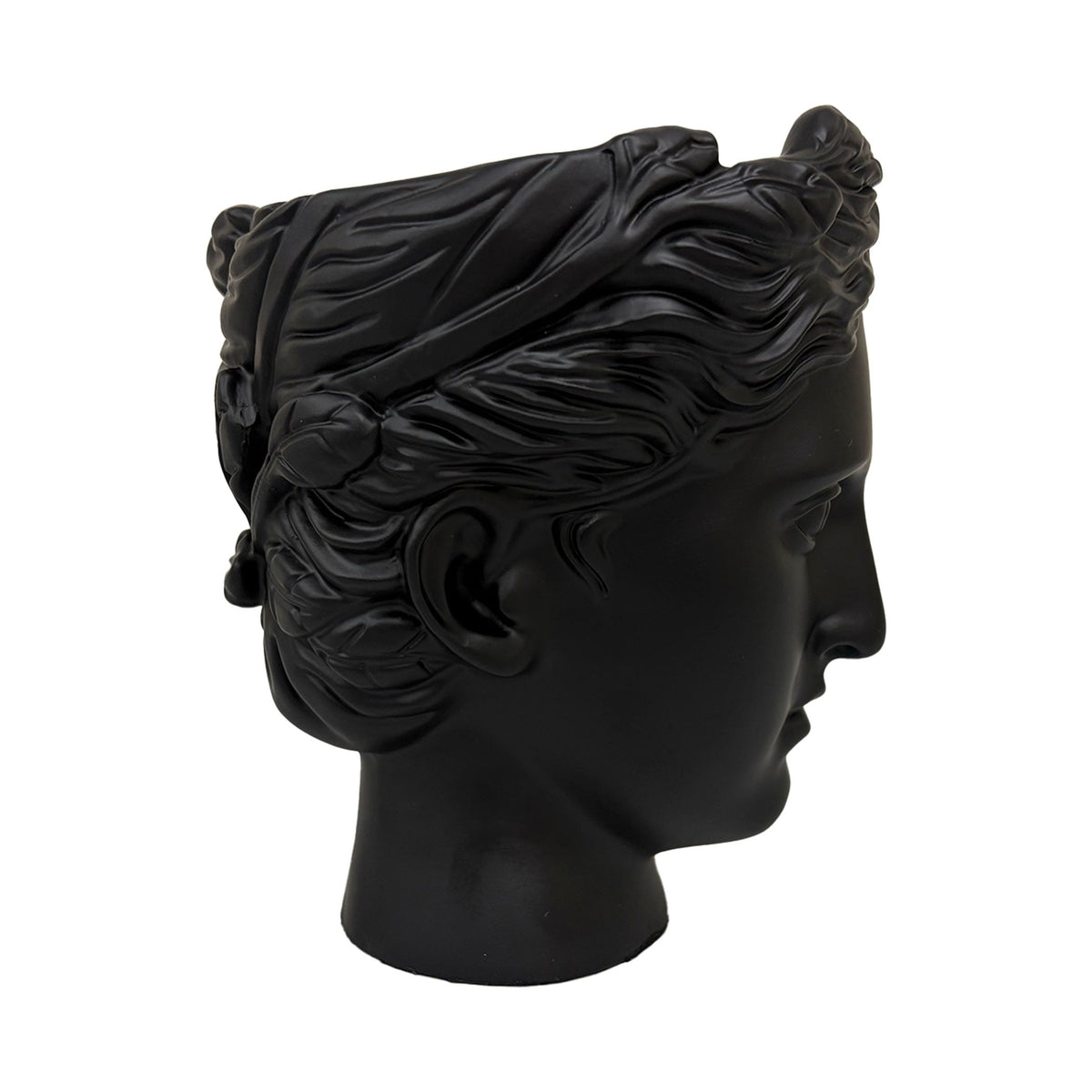 Urban Attitude Venus Head Resin Planter - Matte Black (Sculptural Plant Pot)