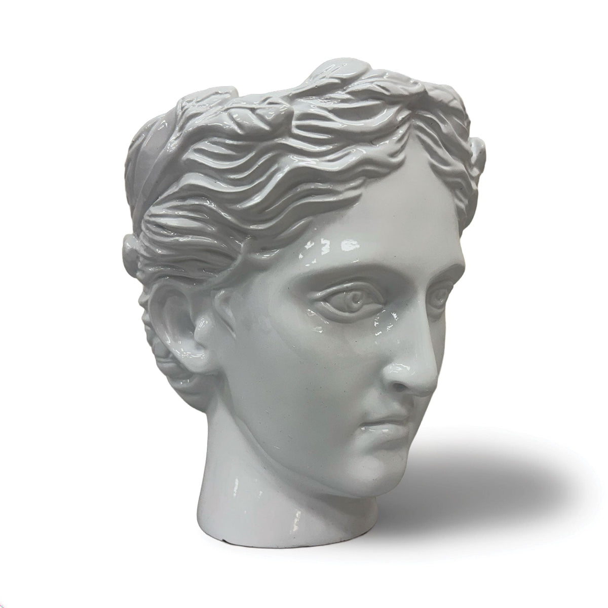 Urban Attitude Venus Head Resin Planter - Matte White (Sculptural Plant Pot)