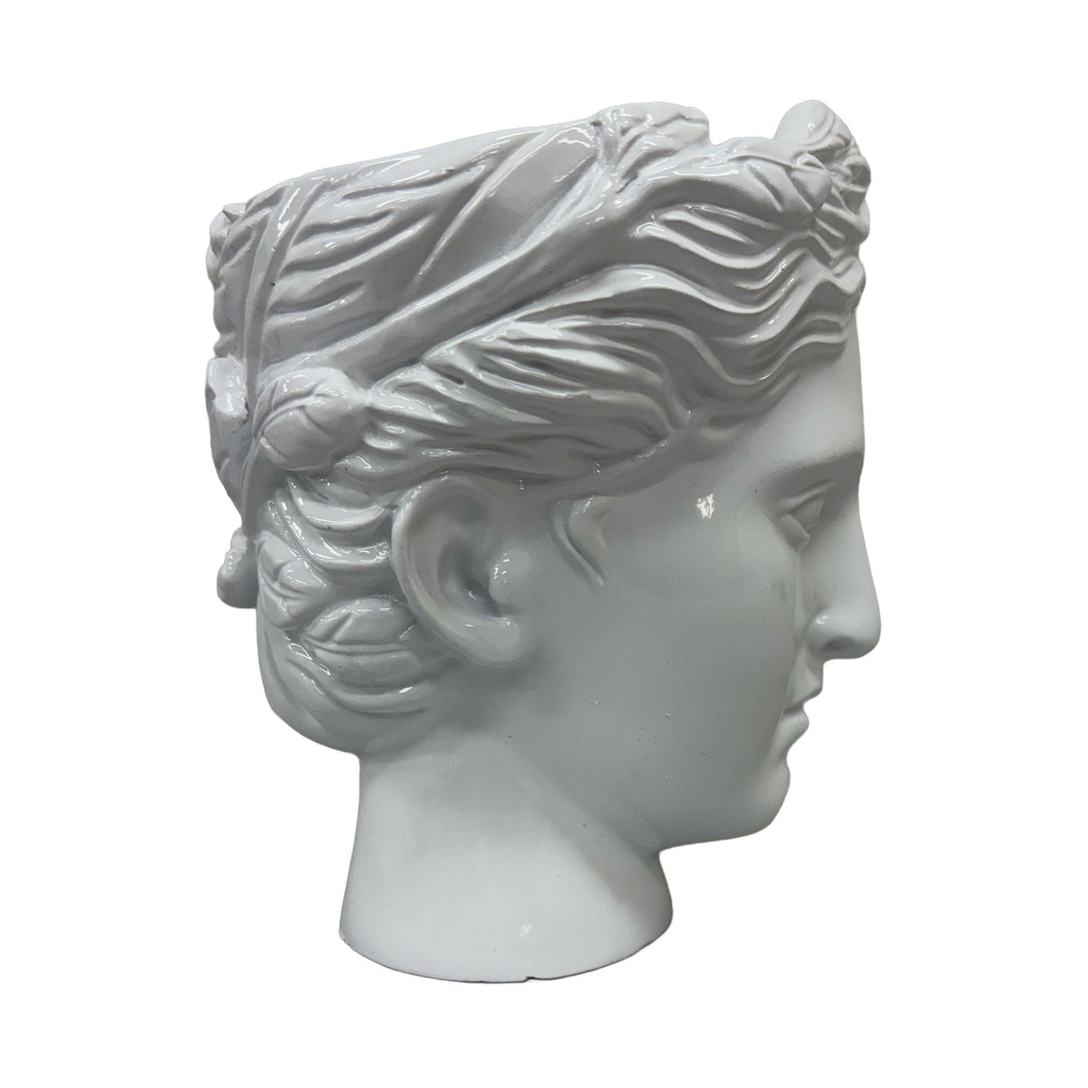 Urban Attitude Venus Head Resin Planter - Matte White (Sculptural Plant Pot)