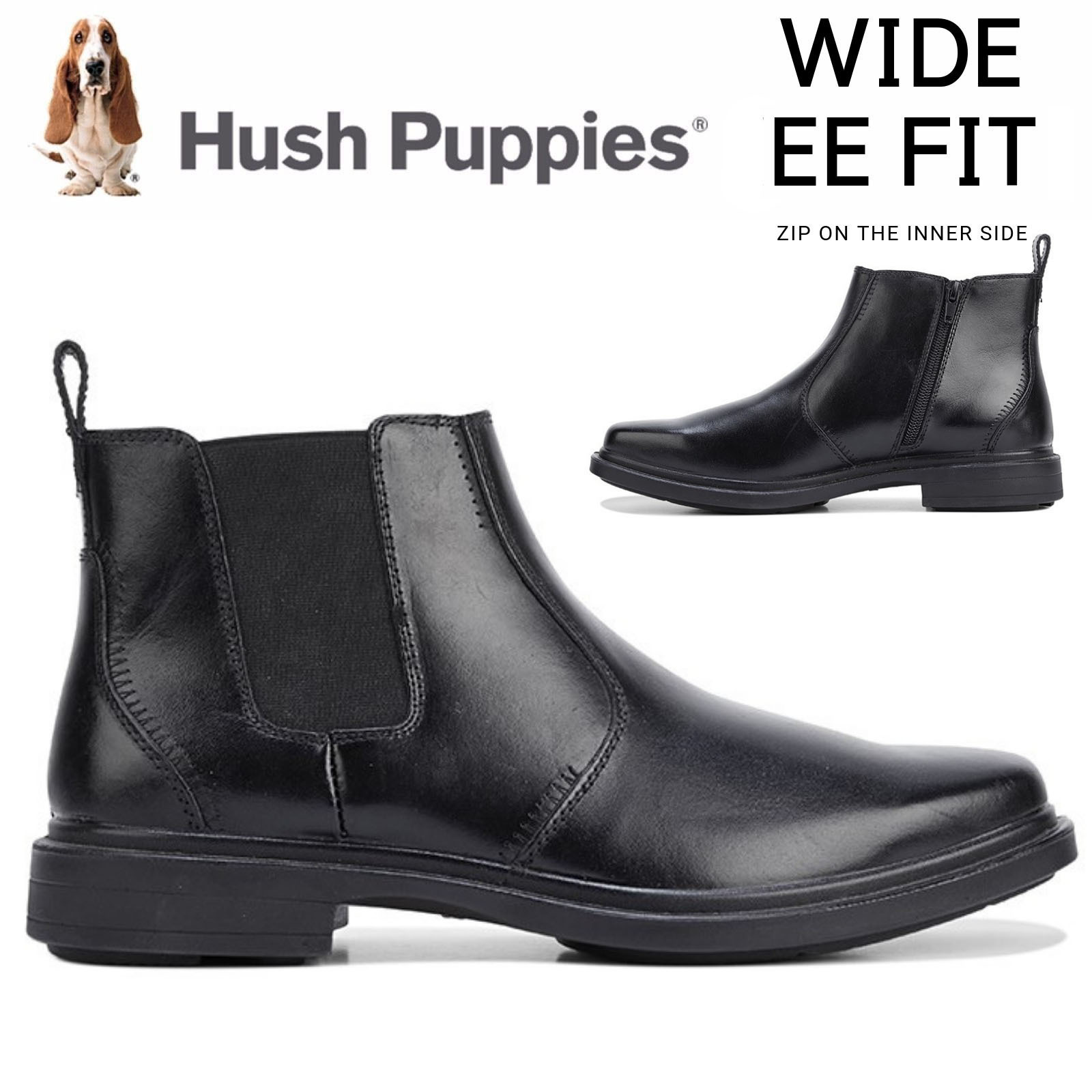HUSH PUPPIES DEACON Leather Boots Shoes 