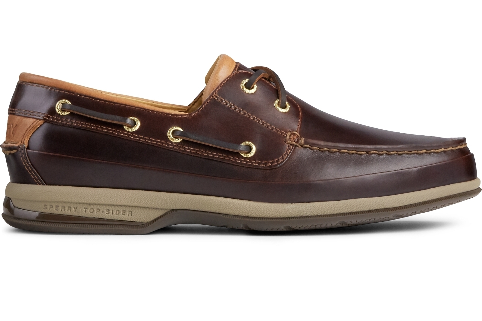 Sperry,Men's Gold Cup ASV 2 Eye Boat Shoes Wide Fit Leather,- Amaretto