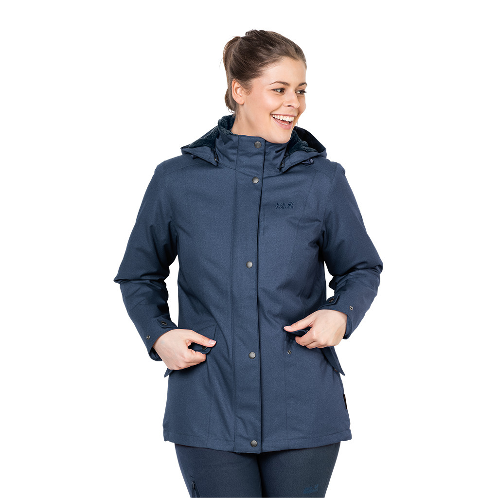 Jack Wolfskin Women's Park Avenue Rain Jacket Waterproof Windproof Coat ...
