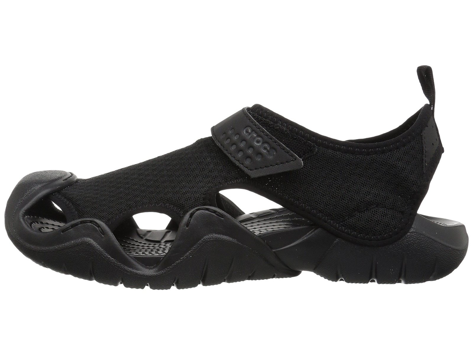 Crocs Men's Swiftwater Water Sandals Waterproof Shoes - Black/Black