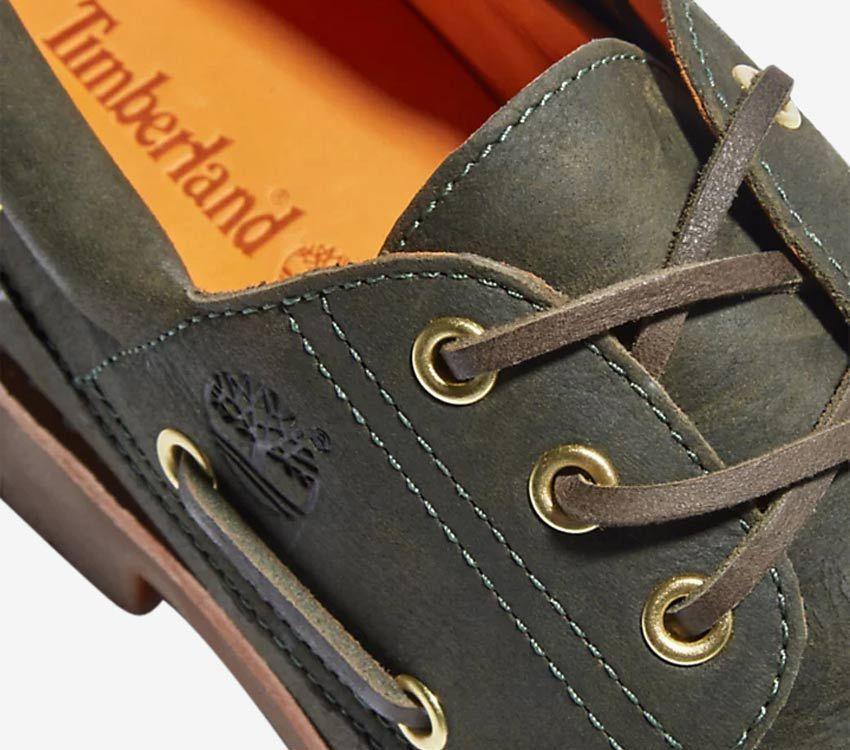 Timberland,Mens Authentics 3 Eye Classic Leather Boat Shoes - Dark