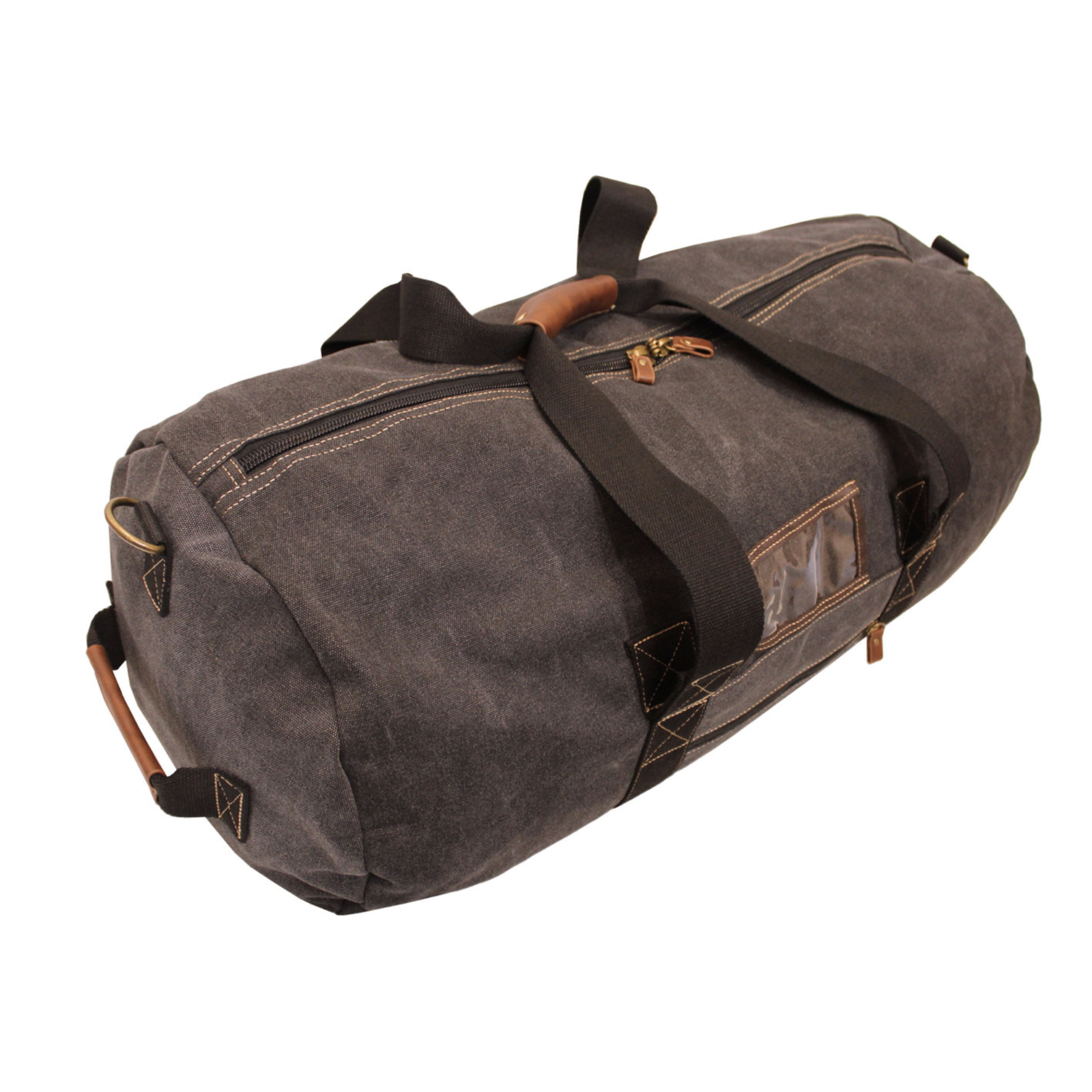 FIB 70cm Canvas Duffle Bag Travel Heavy Duty Large - Black | eBay