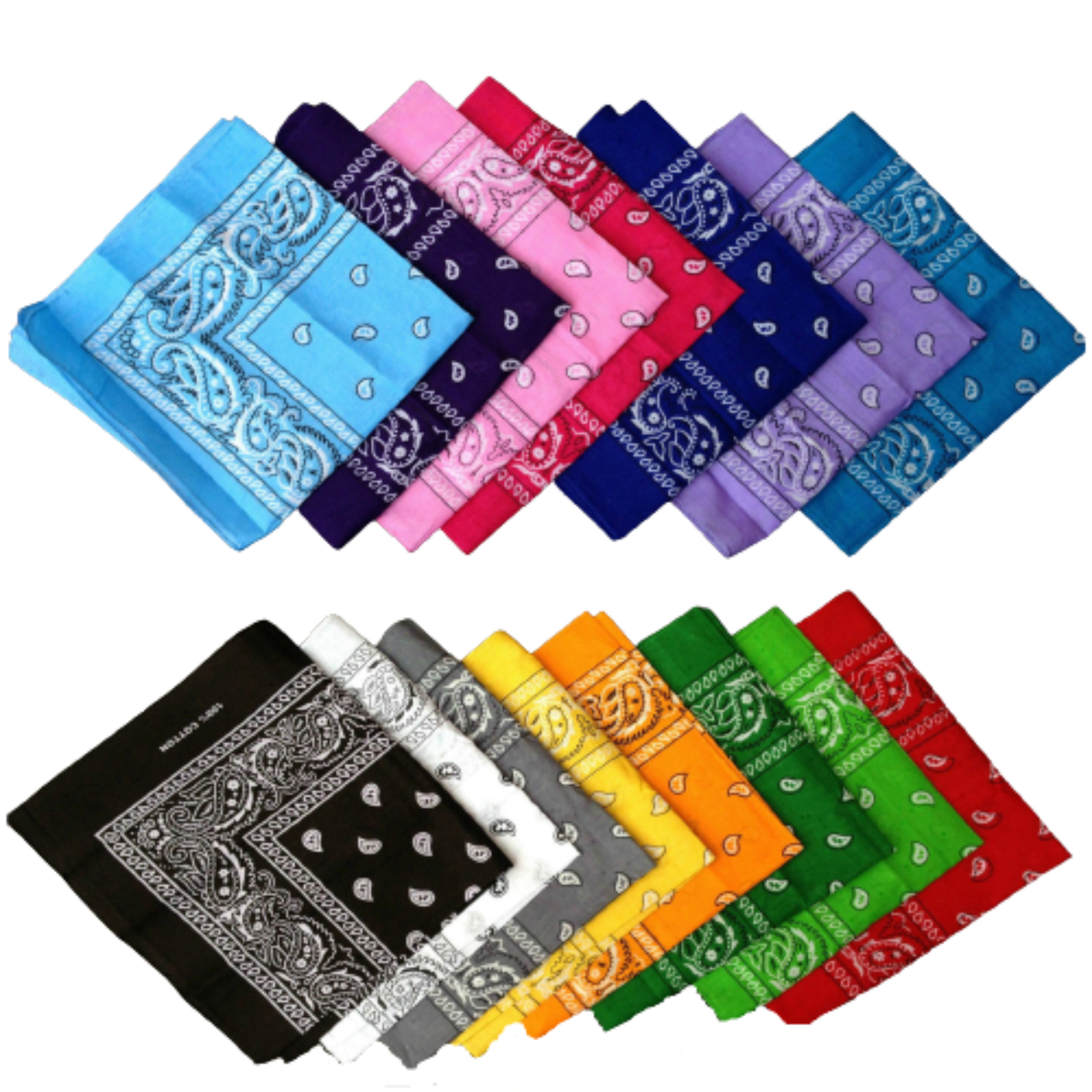 15x,BULK BANDANA Paisley 100 COTTON Head Wrap Bandanna Head Wrap