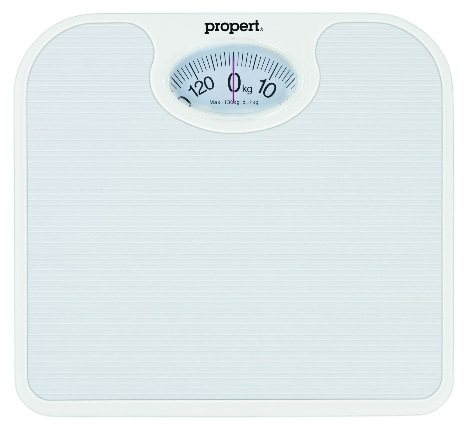 Propert,130kg Mechanical Bathroom Scales Weight Checker Kilo Stone White