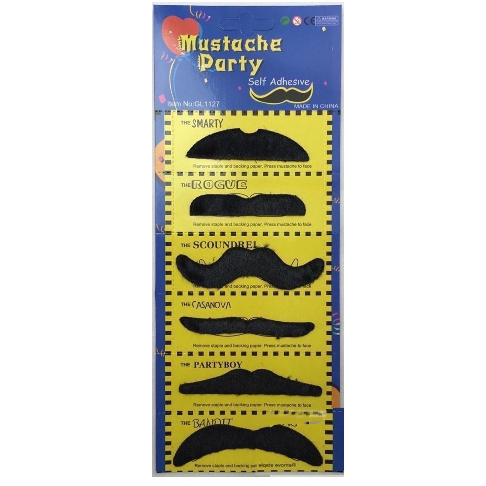 PARTY,MOUSTACHE 70s Fake Mustache Costume Fancy Dress Props Halloween ...