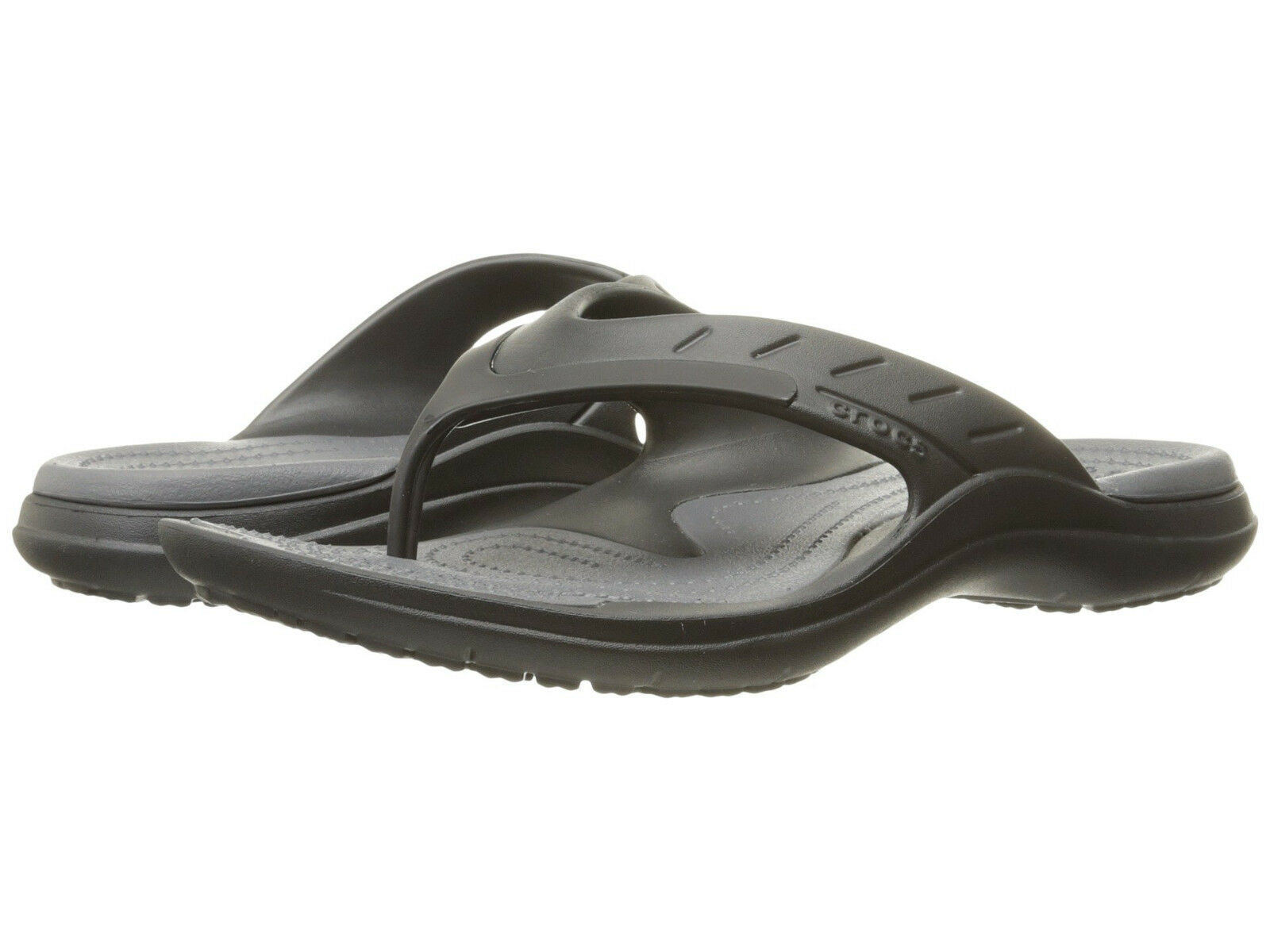 Crocs Men's Modi Sport Flip Flops Thongs Summer - Black/Graphite