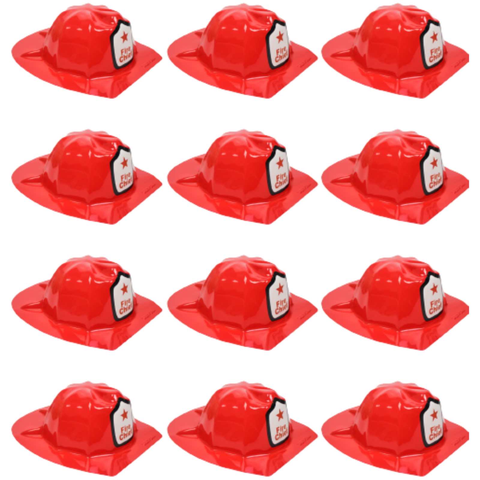 12x,KIDS FIREMAN HAT Fire Chief Party 