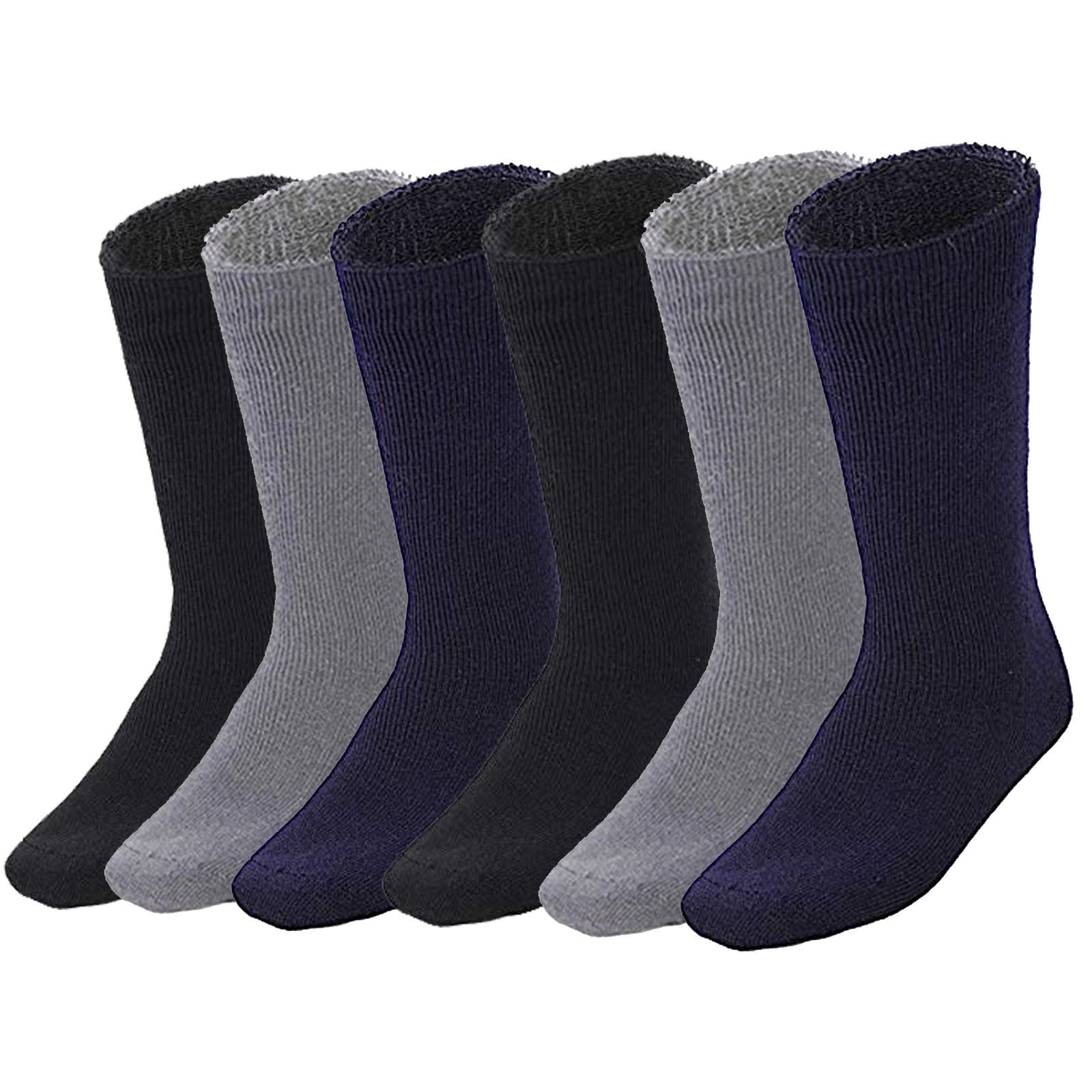 6,Pairs BAMBOO SOCKS Men's Heavy Duty Premium Thick Work Socks Cushion